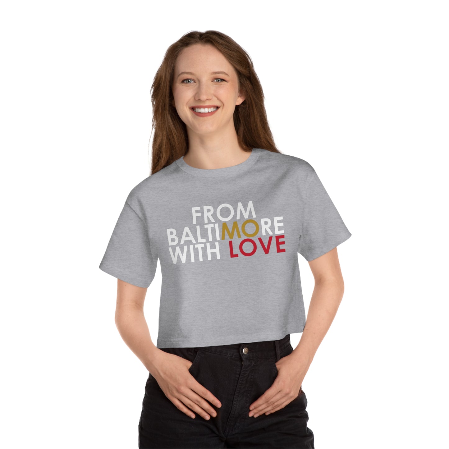 Grey Ravens cropped T-shirt by Printify, featuring a relaxed fit and soft cotton fabric, shown on a flat lay.