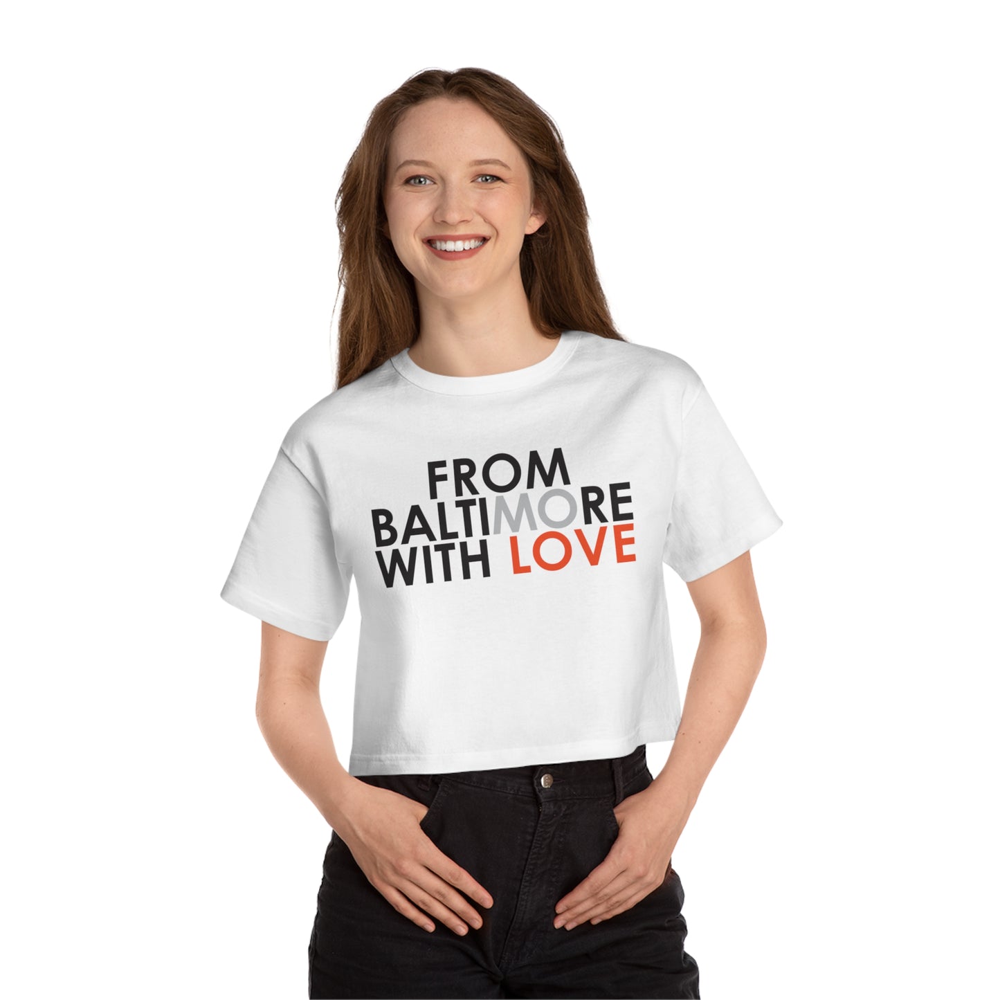 Orioles Cropped T-Shirt White - From Baltimore With Love™