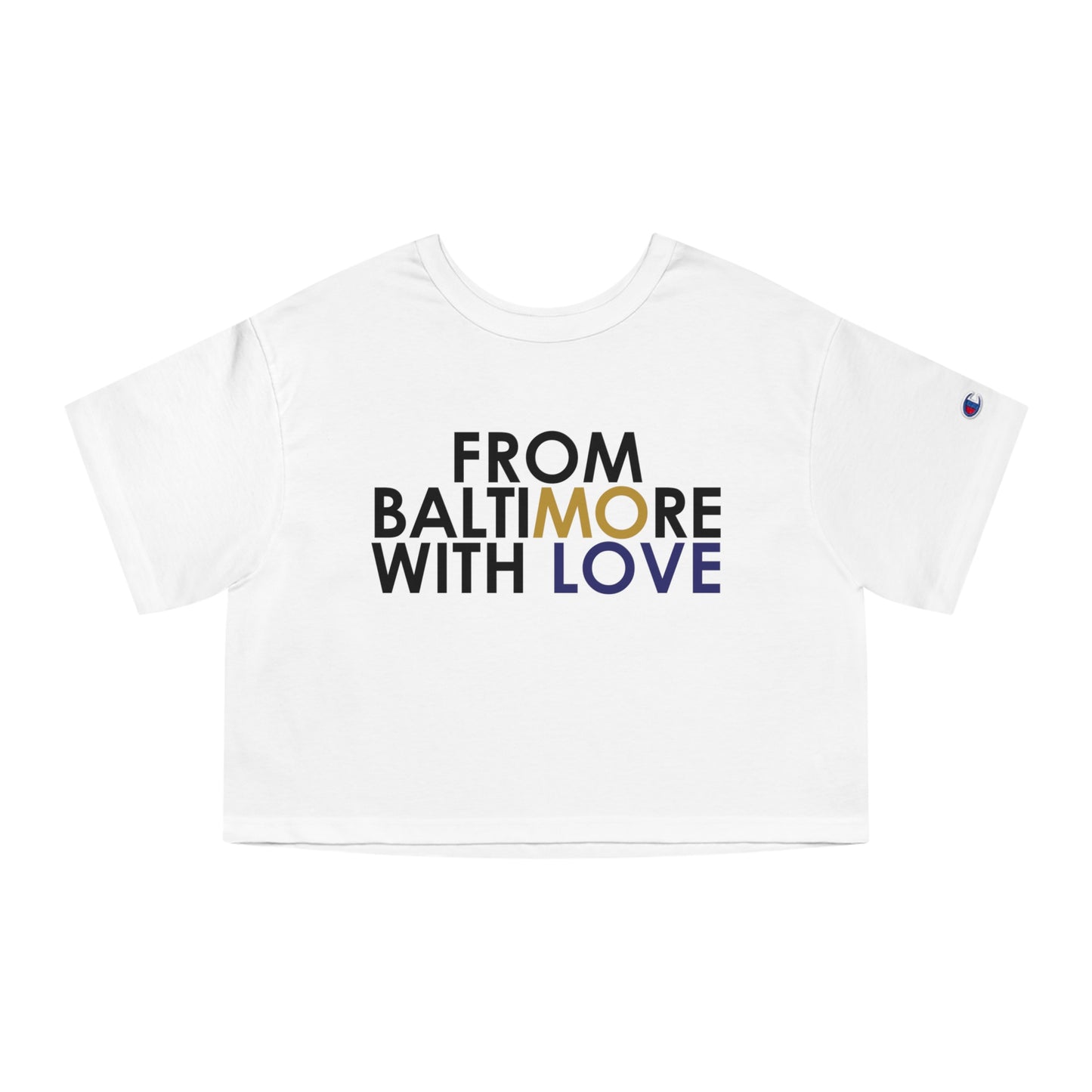 Ravens Cropped T-Shirt- Purple Love - From Baltimore With Love™