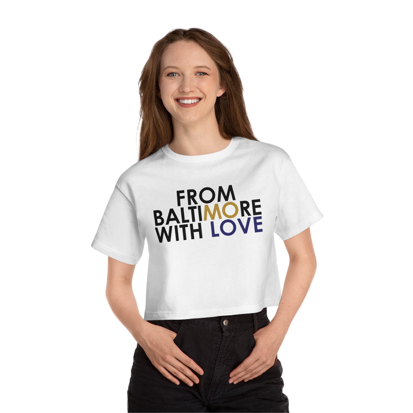 Ravens Cropped T-Shirt- Purple Love - From Baltimore With Love™