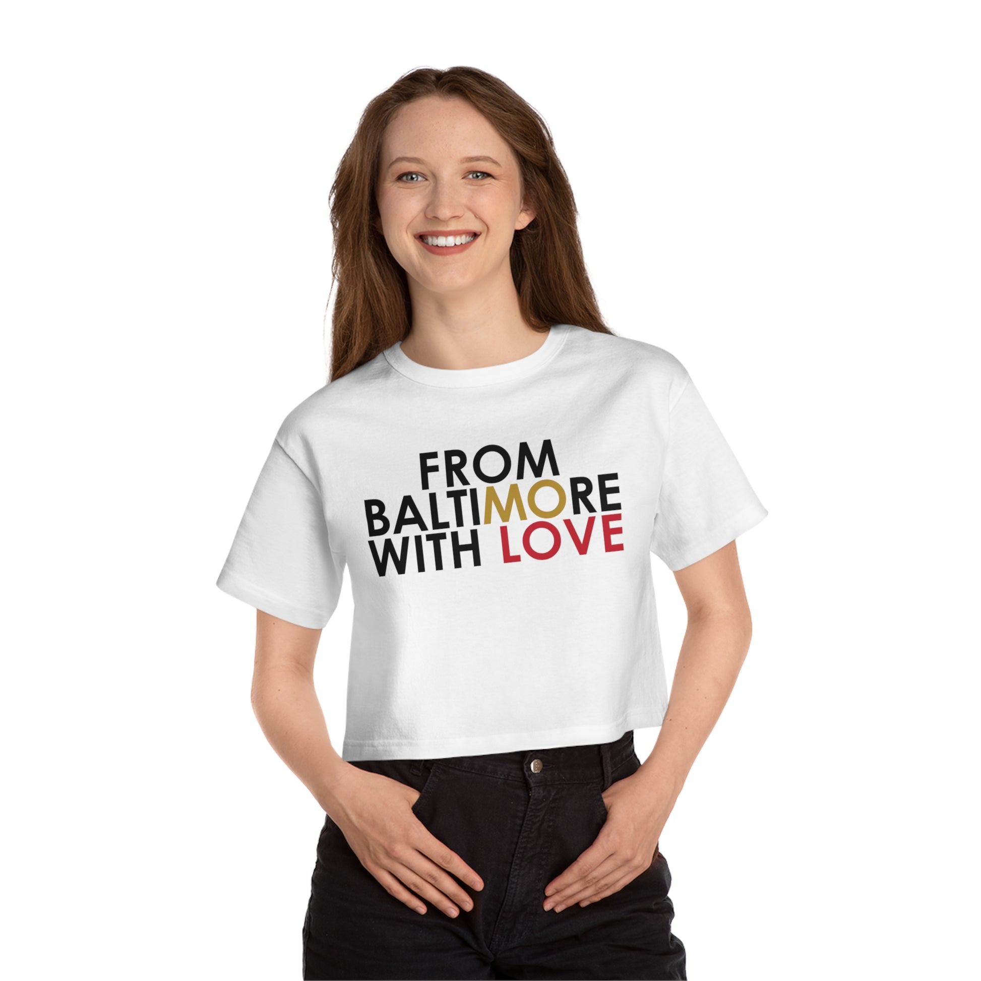 Ravens Cropped T-Shirt Red Love - From Baltimore With Love™
