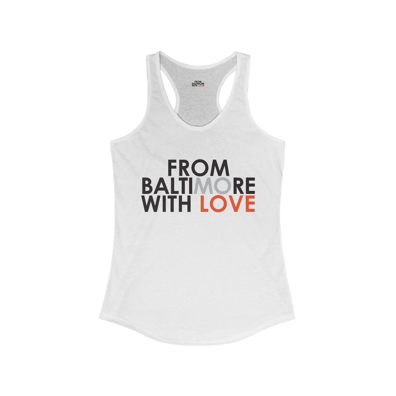 Orioles Tank Top White - From Baltimore With Love™